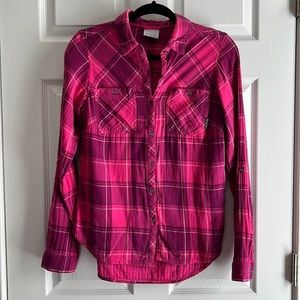 Columbia Pink Plaid Shirt - Size S